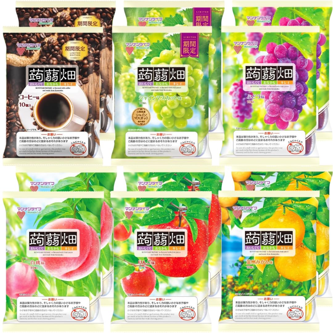 Amazon.co.jp: マンナンライフ 蒟蒻畑 計12袋セット (25g×10個入 6種